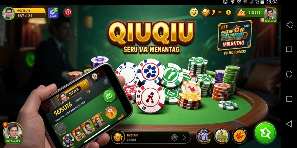 Tangkapan layar dari gameplay seru 567SLOTS di dunia QiuQiu.