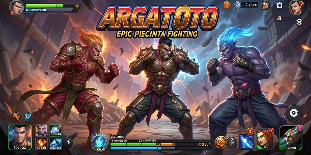 Tampilan gameplay mendebarkan dari pertarungan di ARGATOTO.