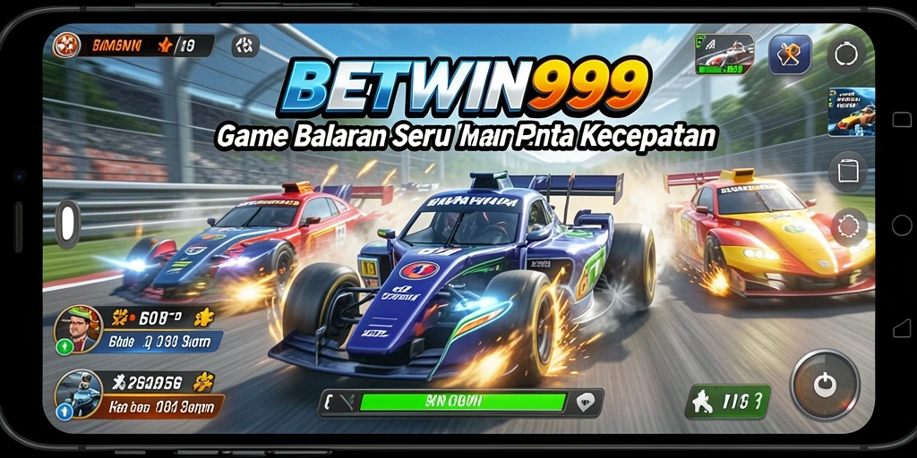 Tangkapan layar gameplay <strong>BETWIN999</strong> yang menunjukkan balapan mendebarkan di trek balap.