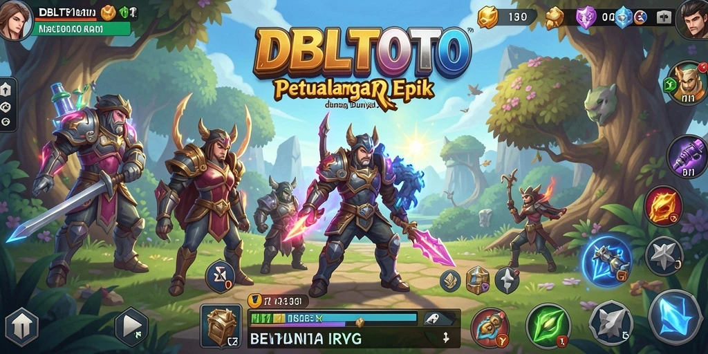 Tangkapan layar gameplay <strong>DBLTOTO</strong> yang menunjukkan aksi pertarungan dan eksplorasi dunia terbuka.