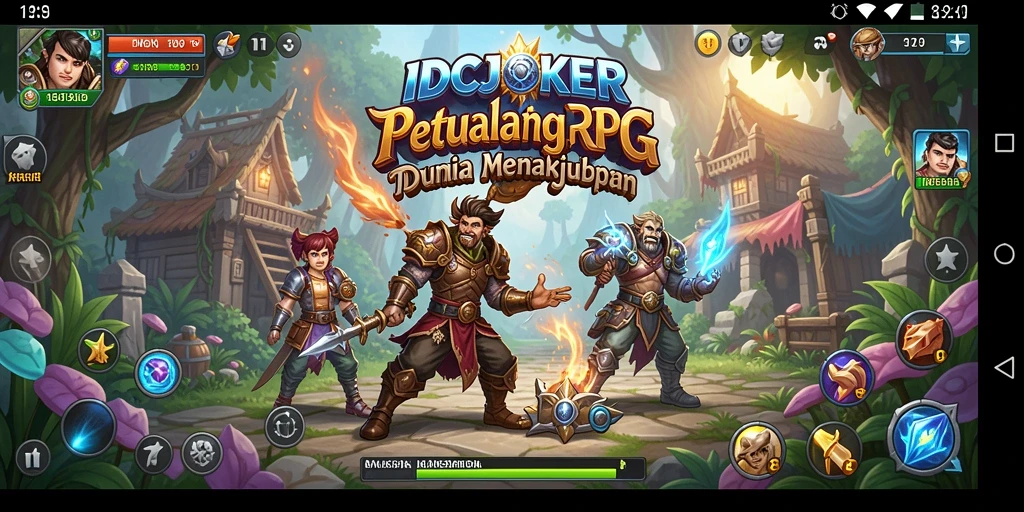 Screenshot utama IDCJOKER menampilkan pertarungan seru di dunia fantasi RPG.