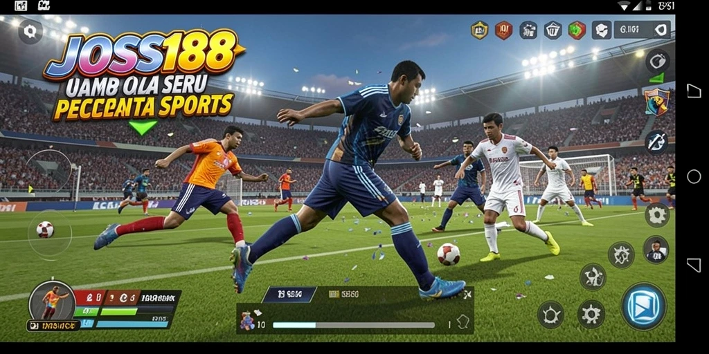Screenshot JOSS188 menampilkan gameplay seru dari turnamen olahraga.