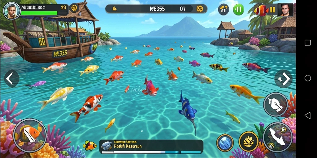 Gameplay seru Tembak Ikan di ME355 dengan berbagai pilihan senjata.