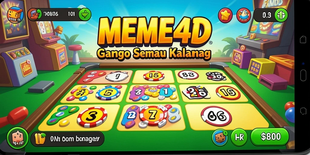 Tampilan gameplay seru di MEME4D dengan banyak pemain Bingo aktif.