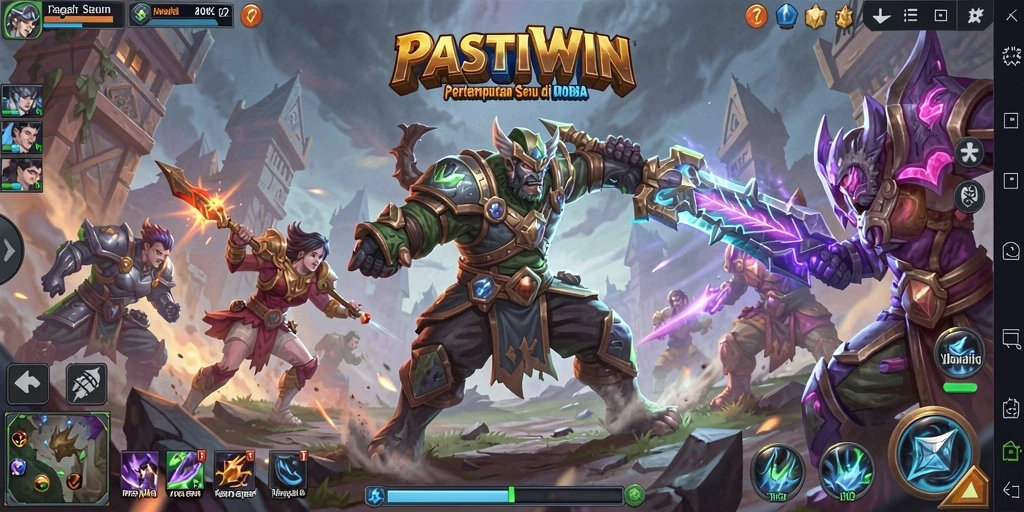 Tampilan aksi seru dalam gameplay PASTIWIN.