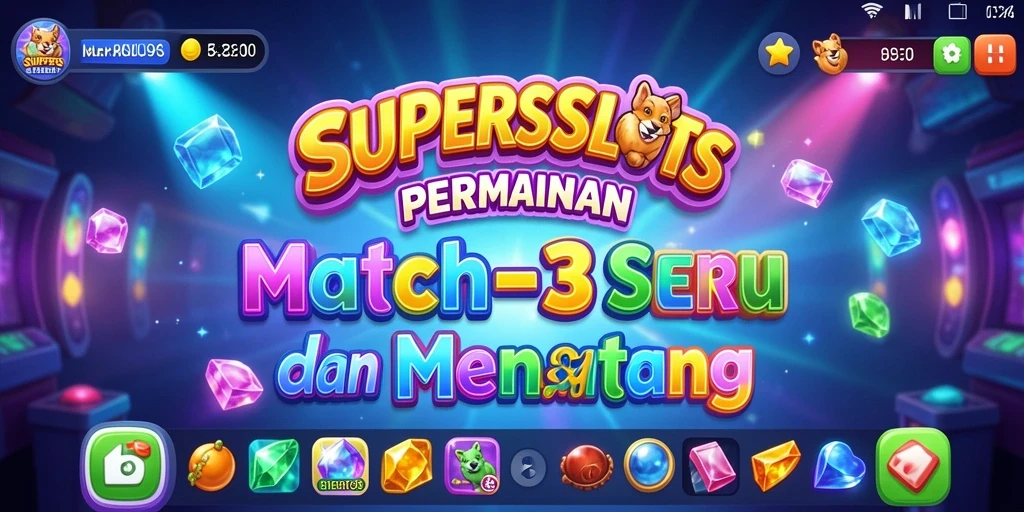 Tampilan gameplay SUPERSLOTS yang mengasyikkan dan penuh warna.