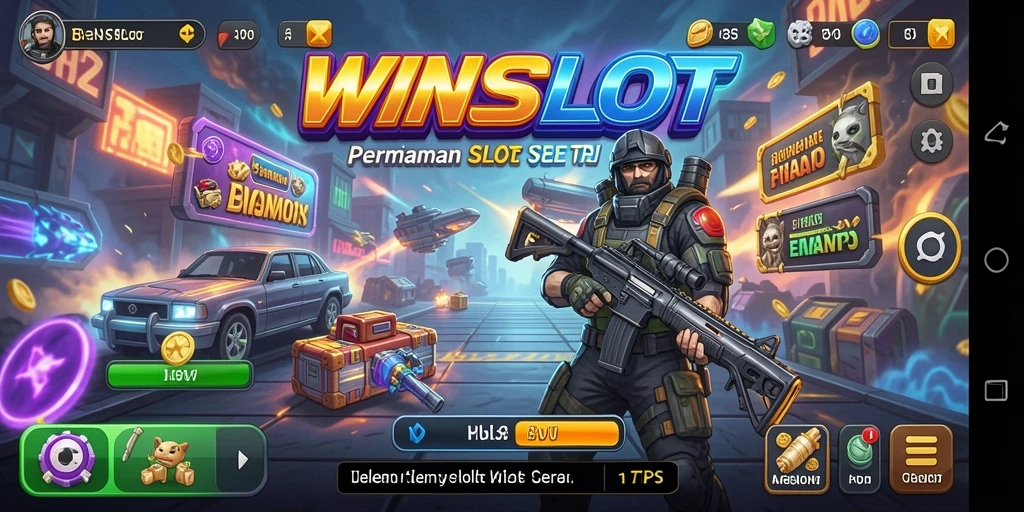 Screenshot gameplay WINSLOT menunjukkan aksi seru permainan TPS.